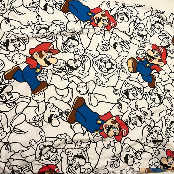 Super Mario Full Flat Sheet 81” x 57” - Picture 1 of 16